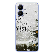 Новогодние, Праздничные Чехлы для Tecno Spark Go 2 - 2024 год (Let it snow)