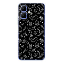 Новогодние, Праздничные Чехлы для Tecno Spark Go 2 - 2024 год (Новогодний фон)