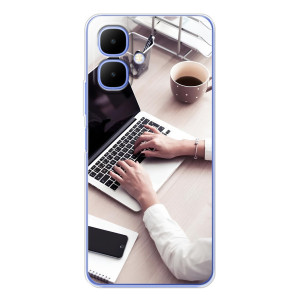 Силиконовый бампер (Работники) на Tecno Spark Go 2 – Офисный работник