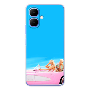 Силиконовый Чехол Барби Фильм на Tecno Spark Go 2 (Барби и Кен)
