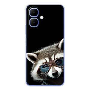 Силиконовый Чехол с Енотами на Tecno Spark Go 2 – Стильный Енот