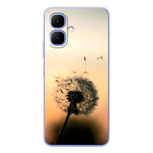 Силиконовый Чехол с одуванчиками на Tecno Spark Go 2 – Роздумаханый одуванчик