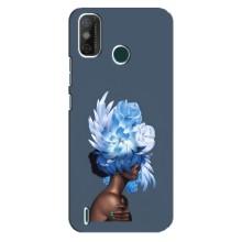Чехлы (ART) Цветы на TECNO Spark GO (2020) (VPrint) (Цветы на голове)