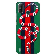 Чехлы ГУЧЧИ для Техно Спарк ГО (2020) (AlphaPrint) (Gucci змия)