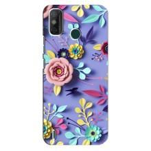 Чехлы с Цветами для TECNO Spark GO (2020) (VPrint) (Цветочный дизайн)