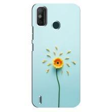 Чехлы с Цветами для TECNO Spark GO (2020) (VPrint) (Желтый цветок)