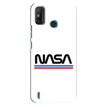 Силіконовый бампер з принтом "Наса" на TECNO Spark GO (2020) (NASA на білому тлі)