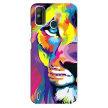 Чехол со Львом для TECNO Spark GO (2020) (VPrint) (Яркий Лев)