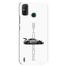 Чехол с авто Порше для TECNO Spark GO (2020) – белый Порше