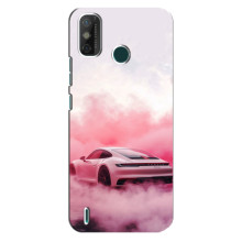 Чехол с авто Порше для TECNO Spark GO (2020) – Розовый Порше