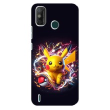 Чехол с Пикачу на TECNO Spark GO (2020) (Пикачу с мячом)