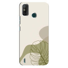 Силиконовый чехол с принтом в цветах на TECNO Spark GO (2020) – Монстера зелёная