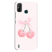 Чехол с розовым рисунком для TECNO Spark GO (2020) (Розовые вишни)