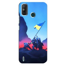 Чехол с украинским воином на TECNO Spark GO (2020) (Украинский прапор)