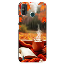 Чохол з унікальним дизайном 'Осінь з кавою' для TECNO Spark GO (2020) – Кава і дощ