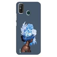 Чехлы (ART) Цветы на TECNO Spark GO (2021) (VPrint) (Цветы на голове)