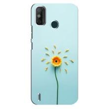 Чехлы с Цветами для TECNO Spark GO (2021) (VPrint) (Желтый цветок)