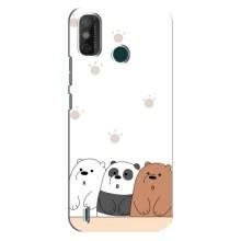 Чохли з зображенням різних тварин на TECNO Spark GO (2021) (Здивовані ведмедики)