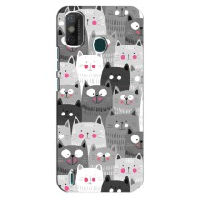Чехлы с Котиками для TECNO Spark GO (2021) (VPrint) (Рисованные котики)