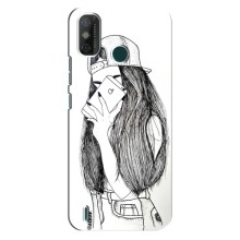 Чехол с печатью для TECNO Spark GO (2021) - (Мода) (AlphaPrint) (Фото девочки)
