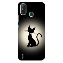 Чехол с принтом для TECNO Spark GO (2021) (AlphaPrint) Модные коты (Силуэт котика)