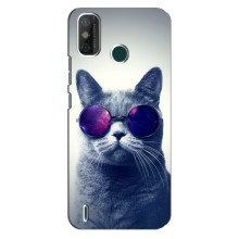 Чехол с принтом для TECNO Spark GO (2021) (AlphaPrint) Модные коты (Стильный кот)