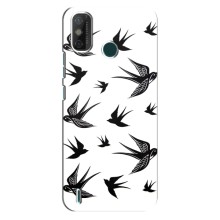 Чехол с птицами на TECNO Spark GO (2021) (VPrint) (Ласточки)