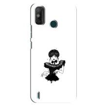 Чехлы Венсдей на TECNO Spark GO (2021) Уэнсдей (AlphaPrint) (танец Уэнздей)