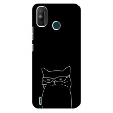 Чехол с рисунком кот на TECNO Spark GO (2021) (Равнодушный кот)