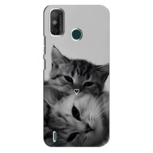 Чехол с рисунком кот на TECNO Spark GO (2021) (Пара котов)