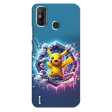 Чехол с Пикачу на TECNO Spark GO (2021) (Лого Пикачу)