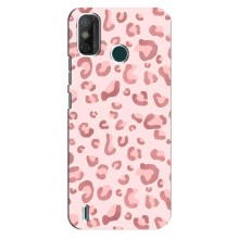 Чехол с розовым рисунком для TECNO Spark GO (2021) (Розовый леопард)