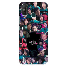 Чохол Гра в кальмара для TECNO Spark GO (2021) – Колаж гра кальмара