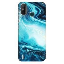 Мраморный чехол на TECNO Spark GO (2021) (VPrint) (Голубой мрамор)