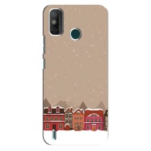 Новогодние, Праздничные Чехлы для TECNO Spark GO (2021) - 2024 год (Зимний город)