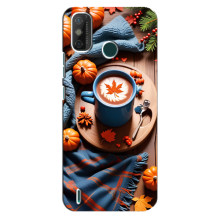 Чохол з унікальним дизайном 'Осінь з кавою' для TECNO Spark GO (2021) – Кава і гарбузики