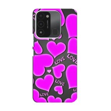 Чехлы для любимой на Техно Спарк ГО (2022) (VPrint) (Pink hearts)