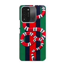Чехлы ГУЧЧИ для Техно Спарк ГО (2022) (AlphaPrint) (Gucci змия)