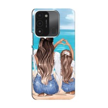 Чехол с печатью для TECNO Spark GO (2022) - (Мама с ребенком) (AlphaPrint) (Мама с доченькой)