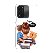 Чехол с печатью для TECNO Spark GO (2022) - (Мама с ребенком) (AlphaPrint) (Мама с сыном)