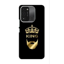 Чехол (Корона на чёрном фоне) для Техно Спарк ГО (2022) (KING)
