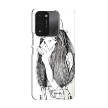Чехол с печатью для TECNO Spark GO (2022) - (Мода) (AlphaPrint) (Фото девочки)
