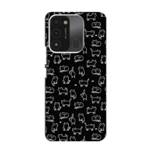 Чехол с принтом для TECNO Spark GO (2022) (AlphaPrint) Модные коты (Меленькие котики)