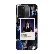 Чехлы Венсдей на TECNO Spark GO (2022) Уэнсдей (AlphaPrint) (коллаж Уэнздей)