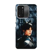 Чехлы Венсдей на TECNO Spark GO (2022) Уэнсдей (AlphaPrint) (Уэнздей кошка)