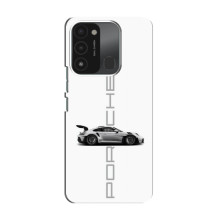 Чехол с авто Порше для TECNO Spark GO (2022) – белый Порше