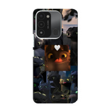 Чехол как приручить дракона на TECNO Spark GO (2022) – Дракон коллаж