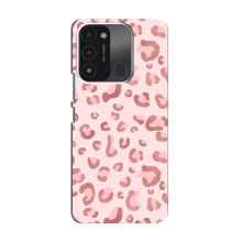 Чехол с розовым рисунком для TECNO Spark GO (2022) (Розовый леопард)