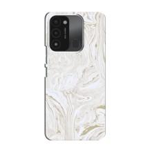 Мраморный чехол на TECNO Spark GO (2022) (VPrint) (Белый мрамор)