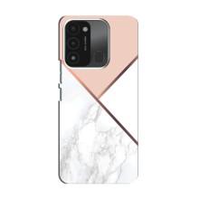 Мраморный чехол на TECNO Spark GO (2022) (VPrint) (Тройной мрамор)